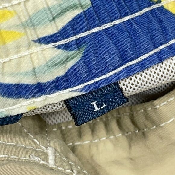 Polo‎ Ralph Lauren Board Shorts Men 36 Large Swim Shorts Cargo Lined Beige - Picture 10 of 12